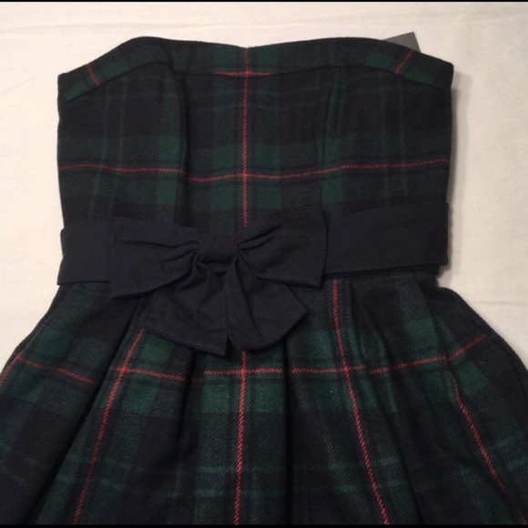 Abercrombie and Fitch plaid strapless - Picture 2 of 4